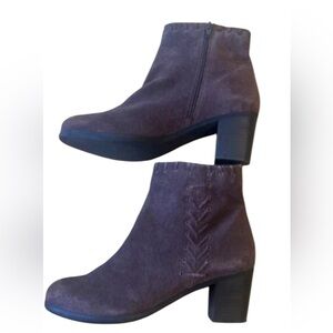 Matisse Whip Stitch Heeled Ankle Boots Brown Zip Up Stellar Women’s Size 9.5 M